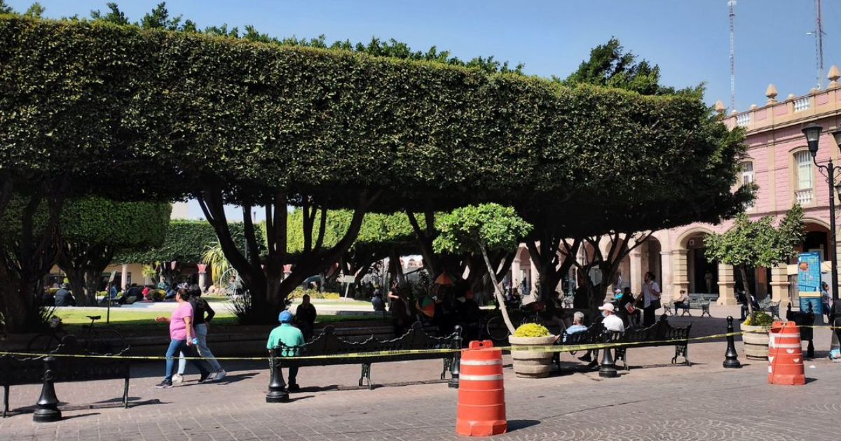 Quitan a ambulantes del Jardín Principal en Celaya